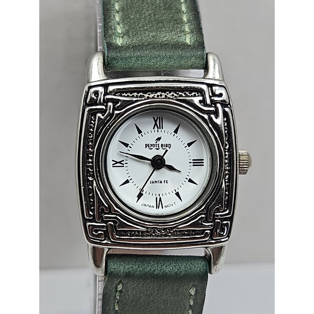 Peyote Bird Designs Santa Fe Womens Southwestern Green Leather Watch New Battery - Picture 4 of 12